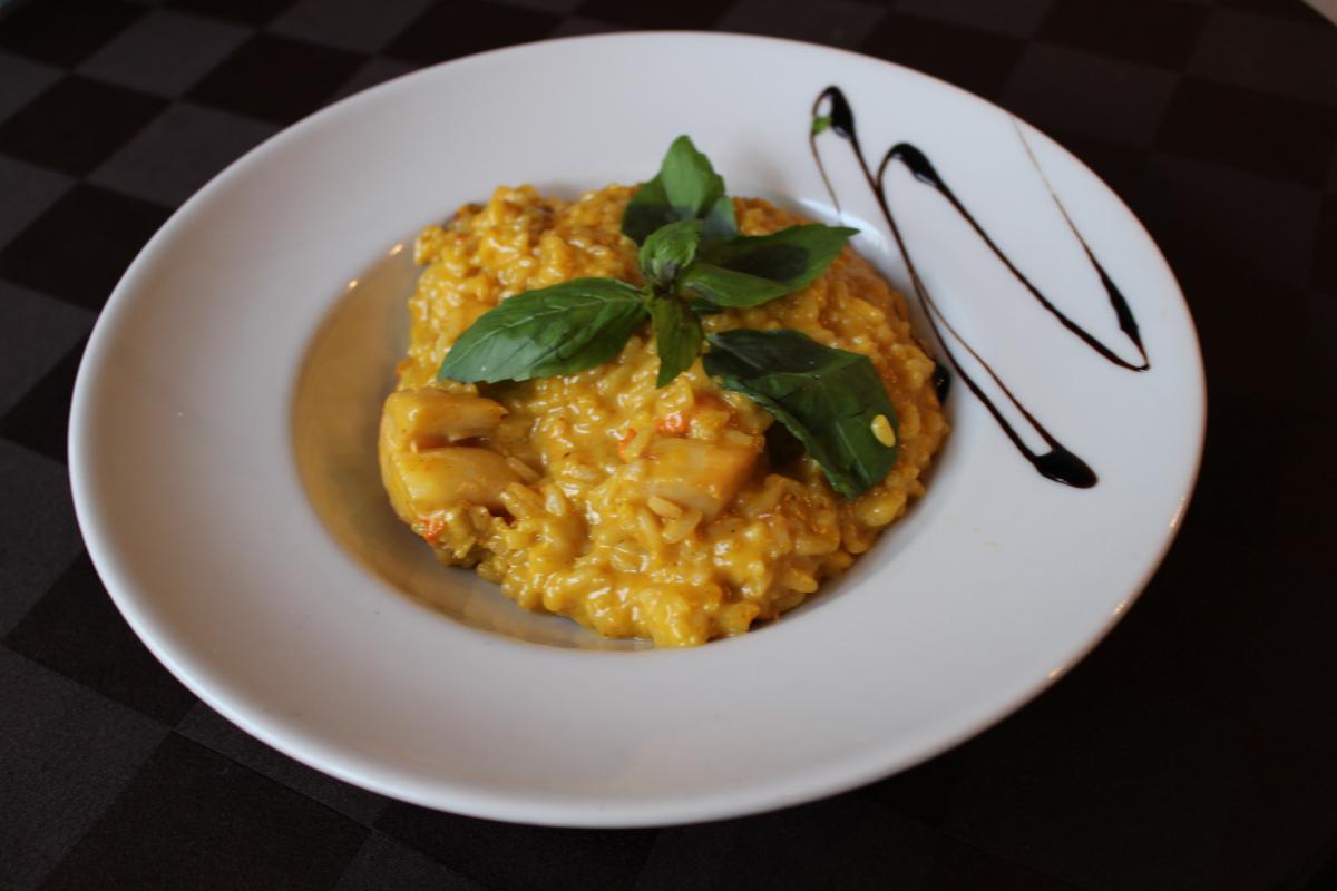 Photo de Risotto aux noix de St jacques et au safran